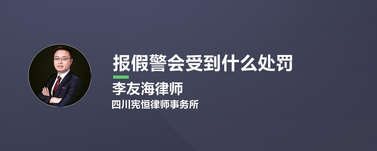 报假警会受到什么处罚