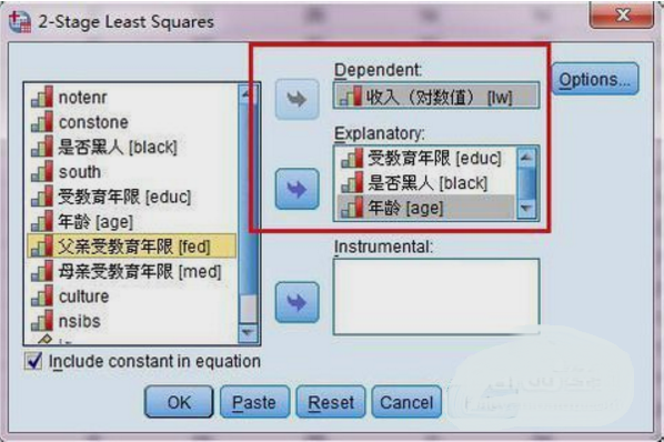 spss 怎么用最小二乘估计求回归方程