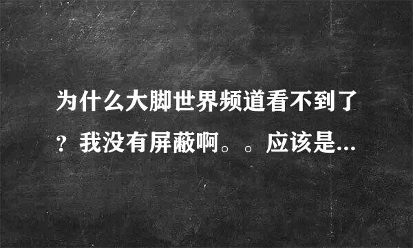 为什么大脚世界频道看不到了？我没有屏蔽啊。。应该是我重新弄插件弄得，怎么调回来？其他的都好好的