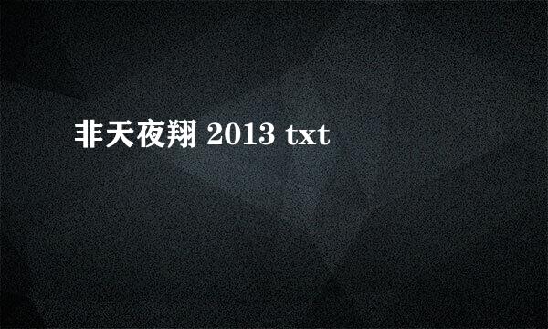 非天夜翔 2013 txt