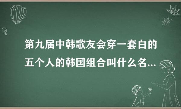 第九届中韩歌友会穿一套白的五个人的韩国组合叫什么名（好像唱了两首歌）