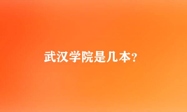 武汉学院是几本？