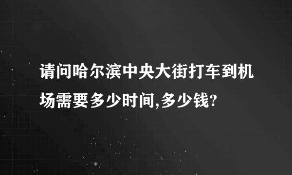 请问哈尔滨中央大街打车到机场需要多少时间,多少钱?