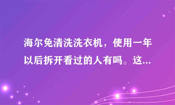 海尔免清洗洗衣机，使用一年以后拆开看过的人有吗。这个功能靠谱吗？