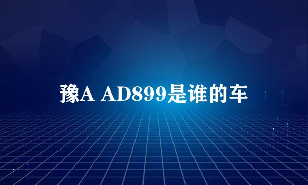 豫A AD899是谁的车