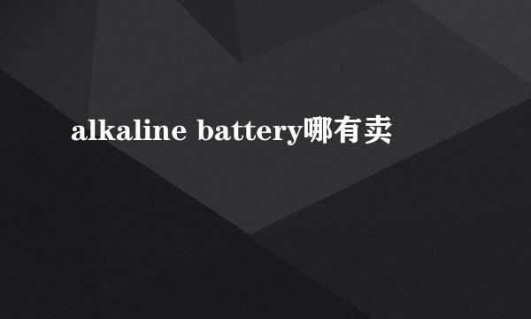 alkaline battery哪有卖