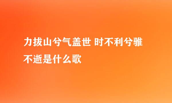 力拔山兮气盖世 时不利兮骓不逝是什么歌