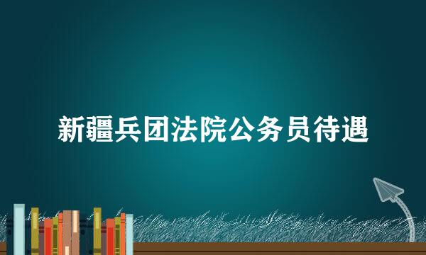 新疆兵团法院公务员待遇