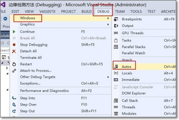 VS 2010调试程序，怎么查看其中变量的值