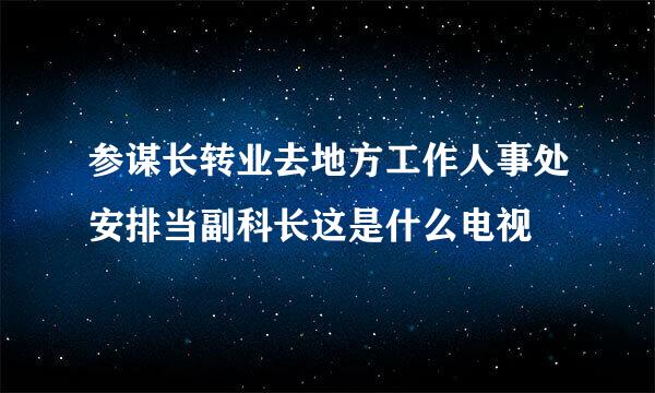 参谋长转业去地方工作人事处安排当副科长这是什么电视