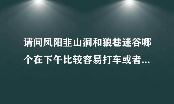 请问凤阳韭山洞和狼巷迷谷哪个在下午比较容易打车或者坐车去凤阳汽车站