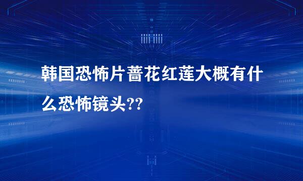 韩国恐怖片蔷花红莲大概有什么恐怖镜头??