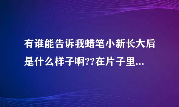 有谁能告诉我蜡笔小新长大后是什么样子啊??在片子里有出现过吗?