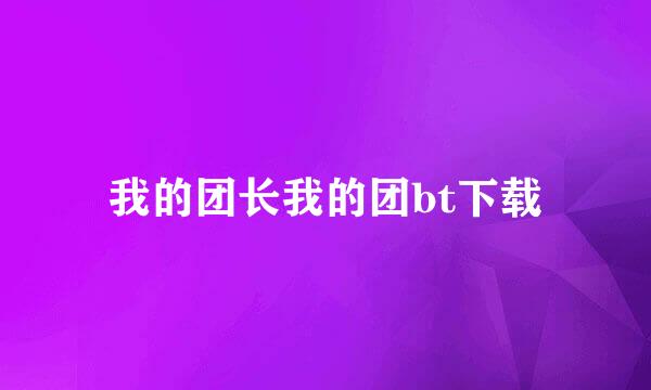 我的团长我的团bt下载