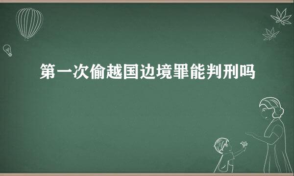 第一次偷越国边境罪能判刑吗