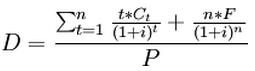 债券久期的计算公式