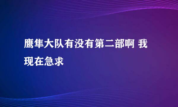 鹰隼大队有没有第二部啊 我现在急求