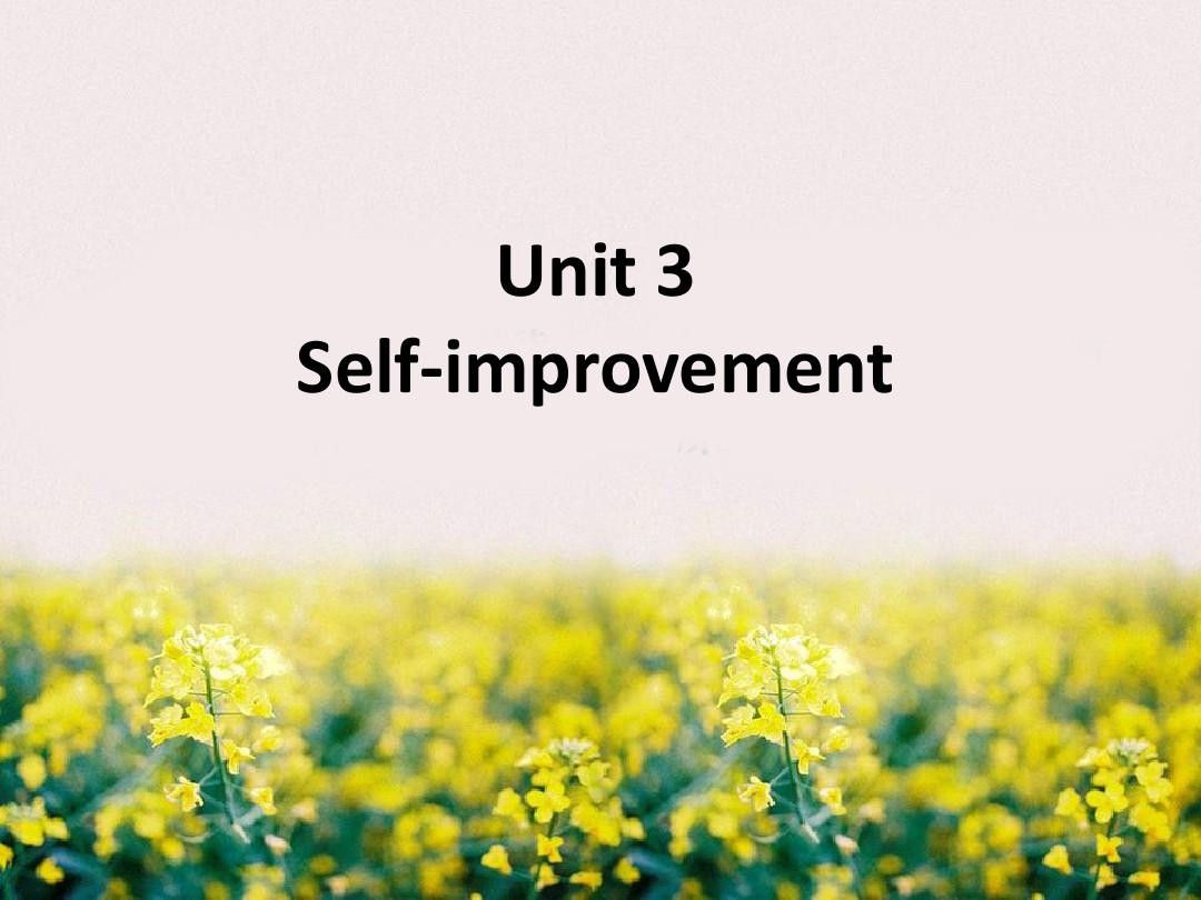 self-improvement是什么意思