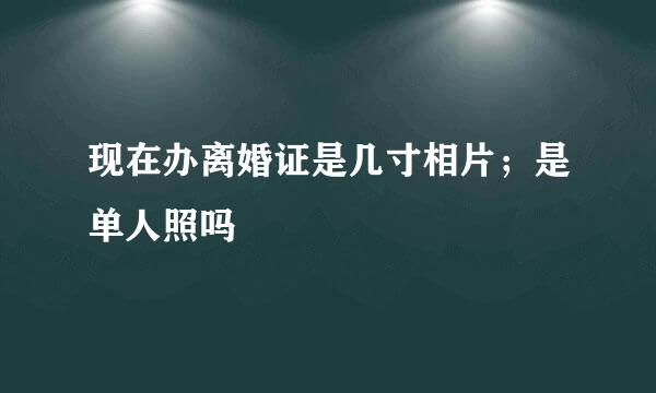 现在办离婚证是几寸相片；是单人照吗