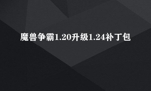 魔兽争霸1.20升级1.24补丁包