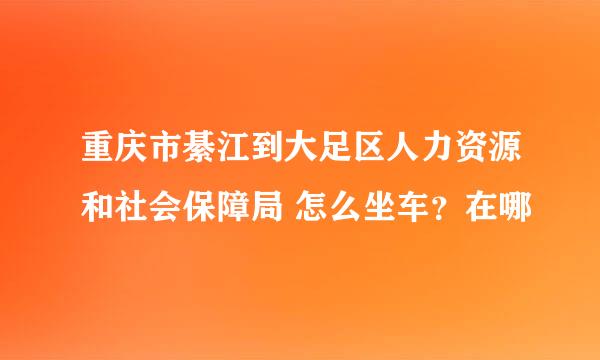 重庆市綦江到大足区人力资源和社会保障局 怎么坐车？在哪