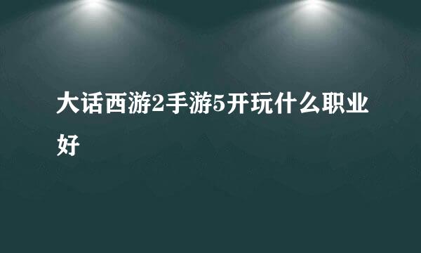 大话西游2手游5开玩什么职业好