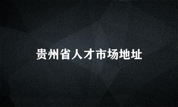 贵州省人才市场地址