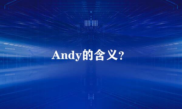 Andy的含义？