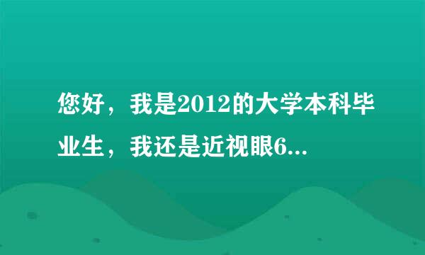 您好，我是2012的大学本科毕业生，我还是近视眼600度，这样子当兵有希望没 ？