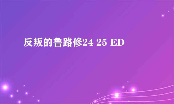 反叛的鲁路修24 25 ED