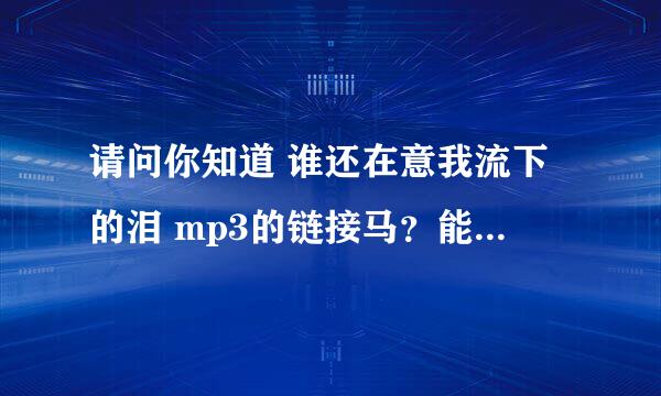 请问你知道 谁还在意我流下的泪 mp3的链接马？能告诉我吗？