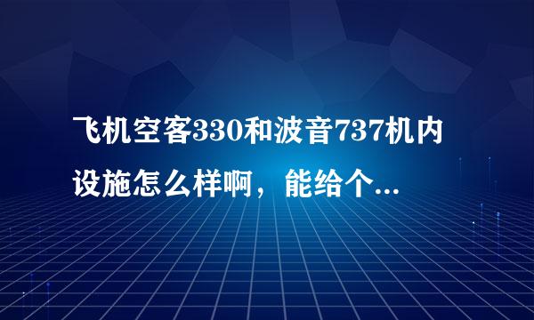 飞机空客330和波音737机内设施怎么样啊，能给个介绍吗？谢啦！！