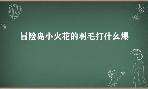 冒险岛小火花的羽毛打什么爆