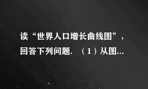 读“世界人口增长曲线图”，回答下列问题．（1）从图中可以看出：18世纪以前，世界人口增长得十分______