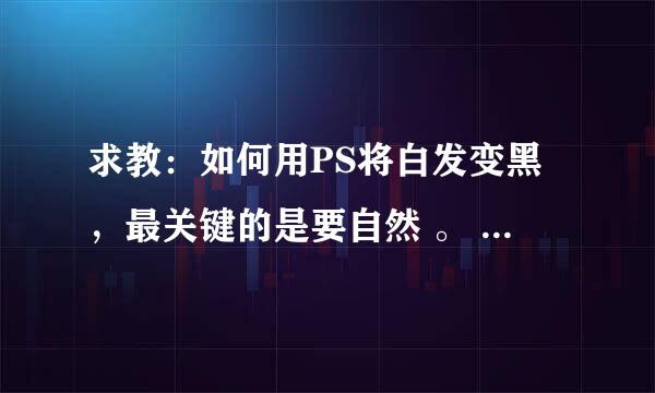 求教：如何用PS将白发变黑，最关键的是要自然 。 用过好多方法了，可是两个老太太头发总是不太和谐