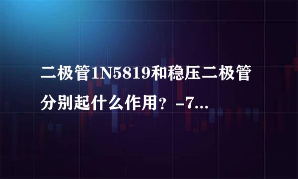 二极管1N5819和稳压二极管分别起什么作用？-7V和10V4怎么得到的？稳压二极管串联在电路中能直接减去电压吗