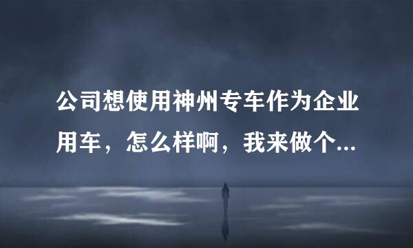 公司想使用神州专车作为企业用车，怎么样啊，我来做个民间调查，怎么使用呢？