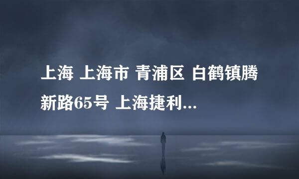 上海 上海市 青浦区 白鹤镇腾新路65号 上海捷利跨境转运仓