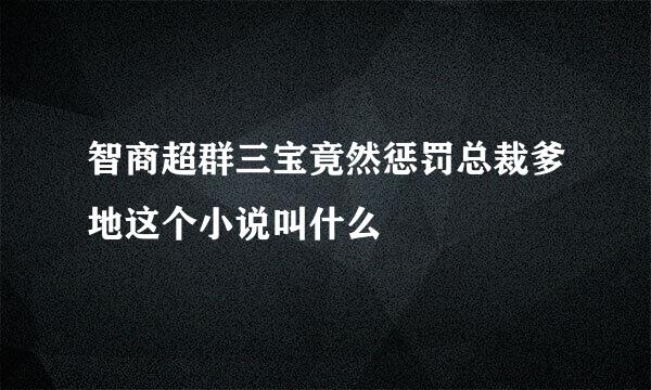 智商超群三宝竟然惩罚总裁爹地这个小说叫什么