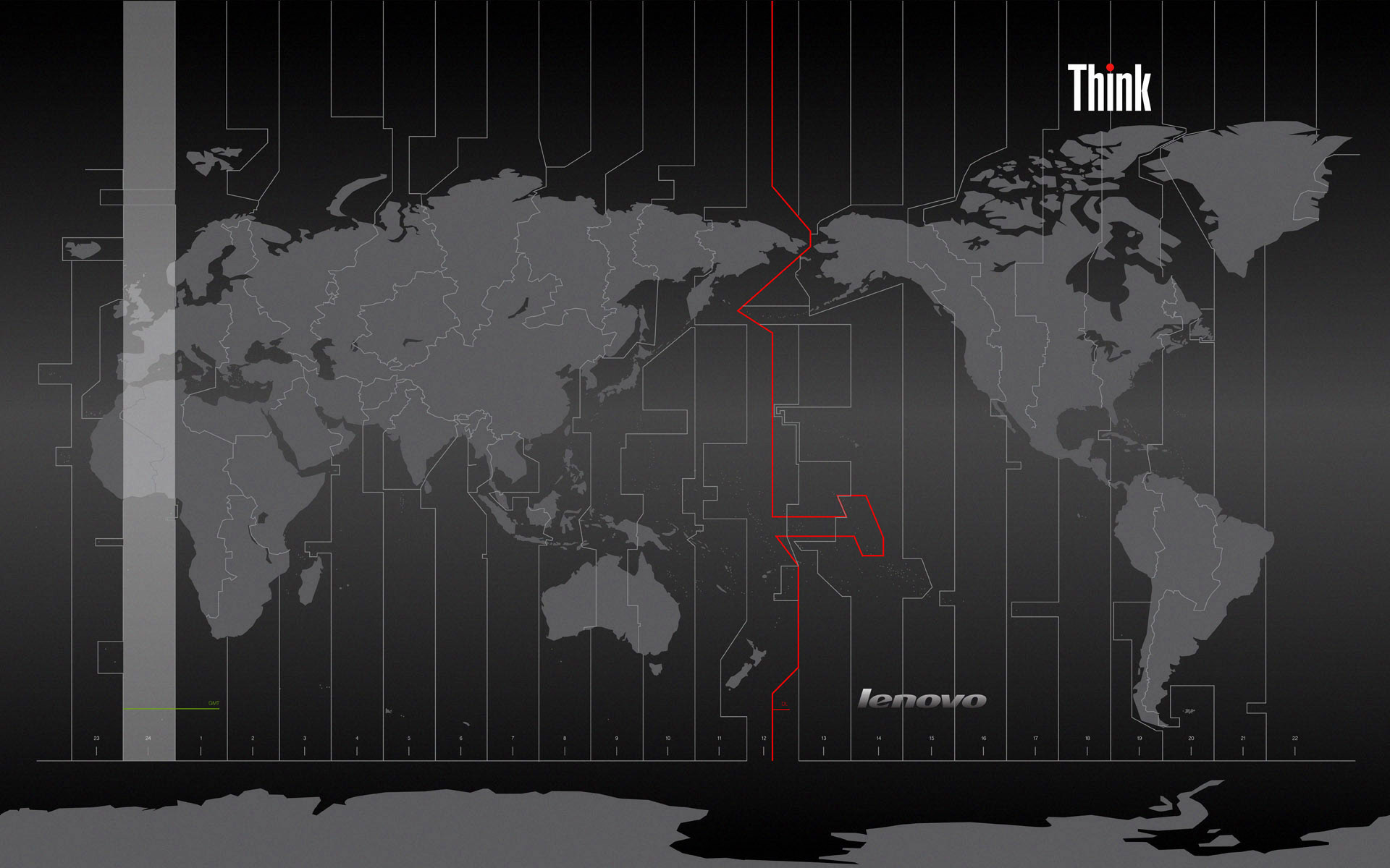 Thinkpad 世界地图壁纸