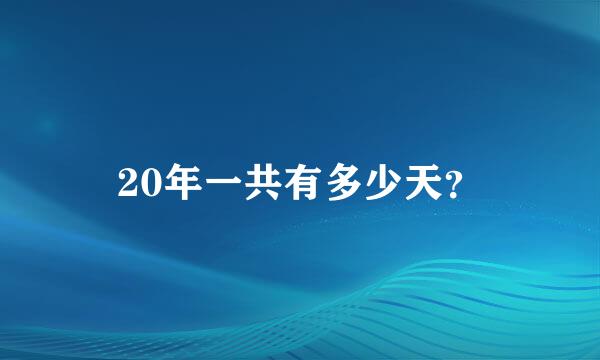 20年一共有多少天？