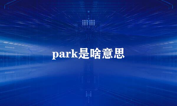 park是啥意思