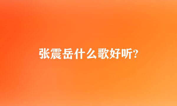 张震岳什么歌好听?