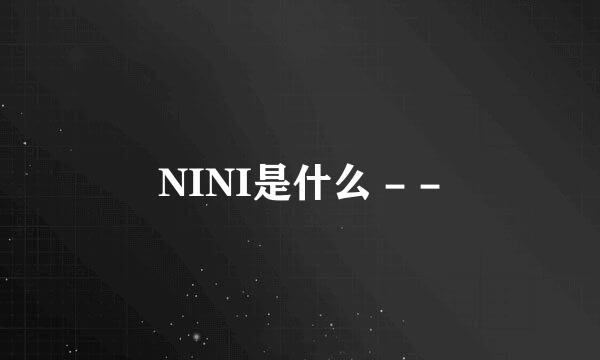 NINI是什么 - -