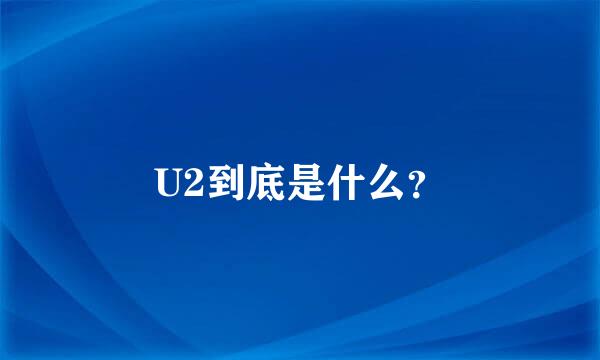 U2到底是什么？