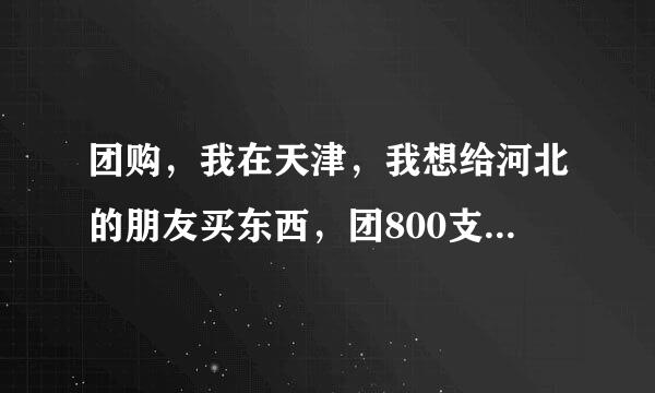 团购，我在天津，我想给河北的朋友买东西，团800支持在线支付吗，支持送货上门吗？