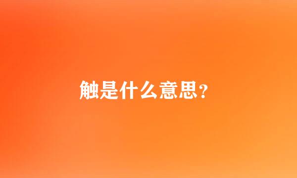 触是什么意思？