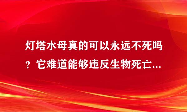 灯塔水母真的可以永远不死吗？它难道能够违反生物死亡的规律吗？