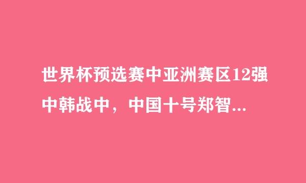 世界杯预选赛中亚洲赛区12强中韩战中，中国十号郑智是不是这场比赛发挥确实不如人意