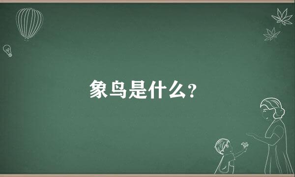 象鸟是什么？